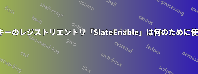 AutoRotationキーのレジストリエントリ「SlateEnable」は何のために使用されますか？