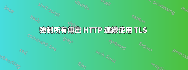 強制所有傳出 HTTP 連線使用 TLS