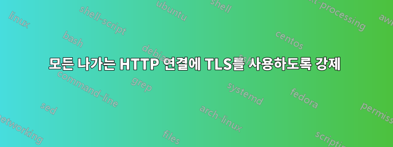 모든 나가는 HTTP 연결에 TLS를 사용하도록 강제