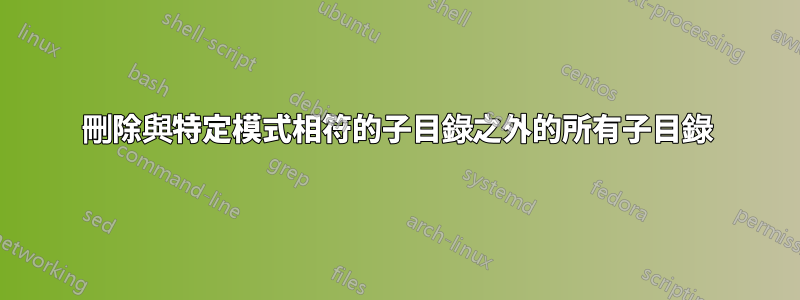 刪除與特定模式相符的子目錄之外的所有子目錄