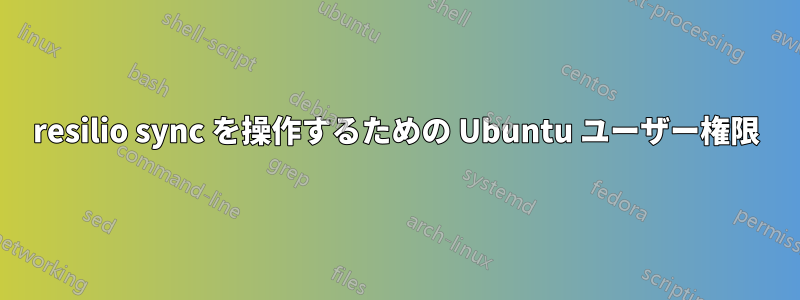 resilio sync を操作するための Ubuntu ユーザー権限