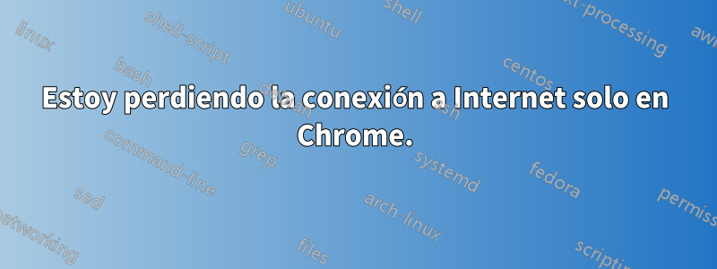 Estoy perdiendo la conexión a Internet solo en Chrome.