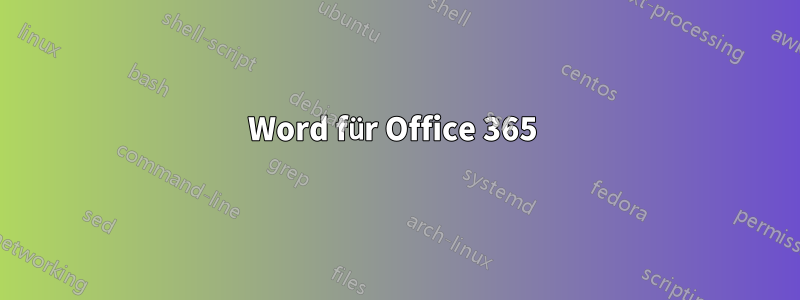 Word für Office 365 