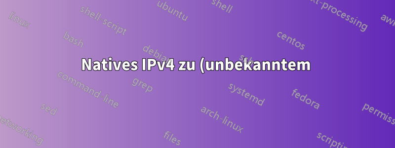Natives IPv4 zu (unbekanntem) nativem IPv6