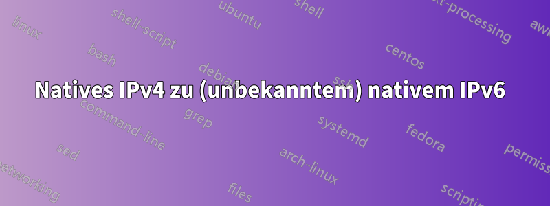 Natives IPv4 zu (unbekanntem) nativem IPv6 