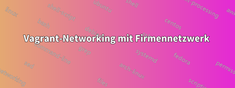 Vagrant-Networking mit Firmennetzwerk