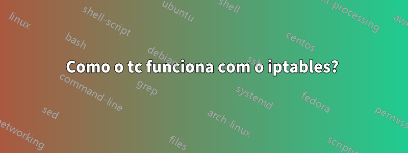 Como o tc funciona com o iptables?