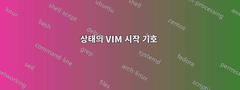 상태의 VIM 시작 기호