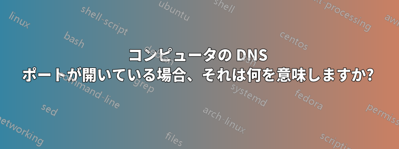 コンピュータの DNS ポートが開いている場合、それは何を意味しますか?