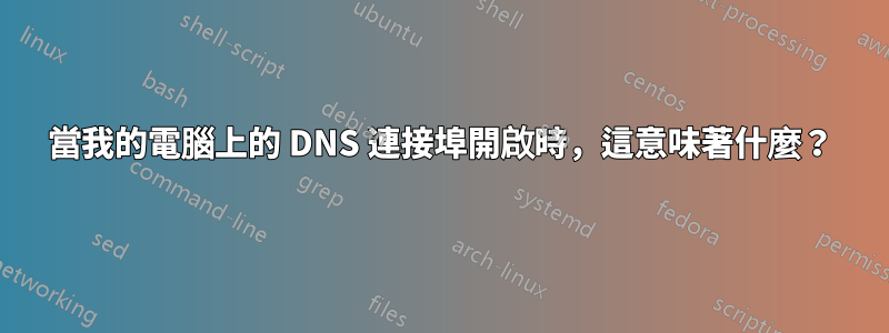 當我的電腦上的 DNS 連接埠開啟時，這意味著什麼？