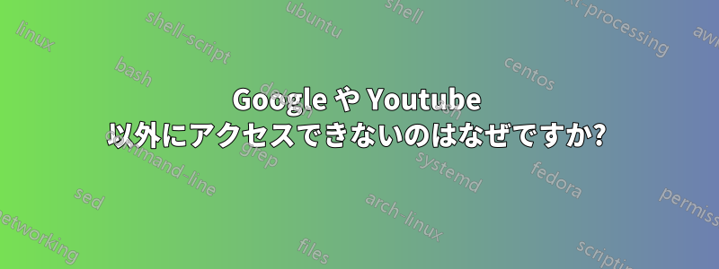 Google や Youtube 以外にアクセスできないのはなぜですか?