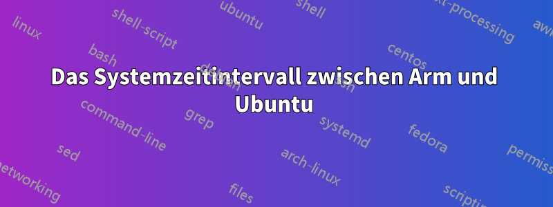 Das Systemzeitintervall zwischen Arm und Ubuntu