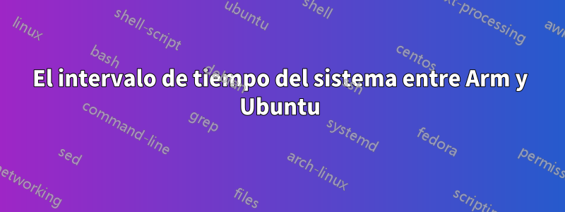 El intervalo de tiempo del sistema entre Arm y Ubuntu