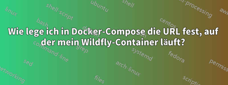 Wie lege ich in Docker-Compose die URL fest, auf der mein Wildfly-Container läuft?