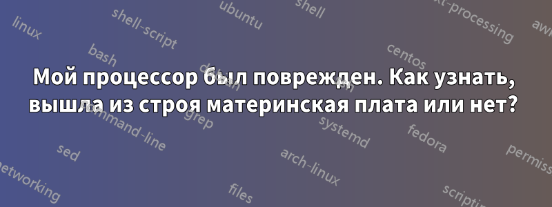 Мой процессор был поврежден. Как узнать, вышла из строя материнская плата или нет?