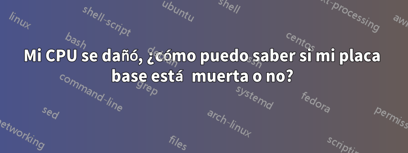 Mi CPU se dañó, ¿cómo puedo saber si mi placa base está muerta o no?
