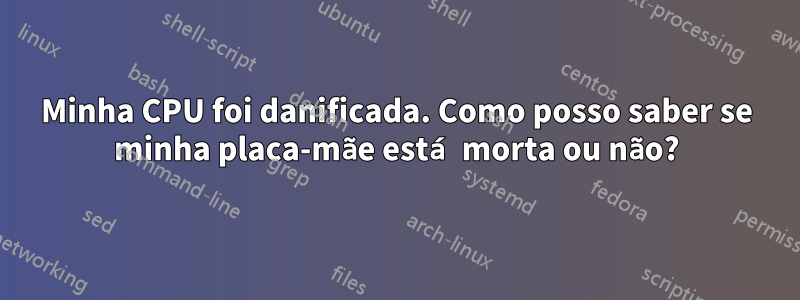 Minha CPU foi danificada. Como posso saber se minha placa-mãe está morta ou não?