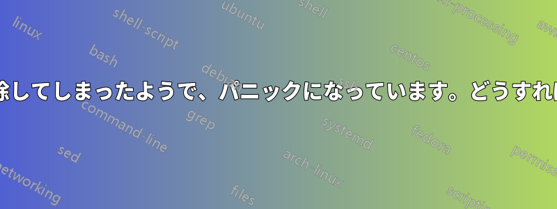 非常に重要なフォルダを完全に削除してしまったようで、パニックになっています。どうすれば古い復元ポイントに戻れますか?