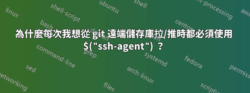 為什麼每次我想從 git 遠端儲存庫拉/推時都必須使用 $("ssh-agent") ？