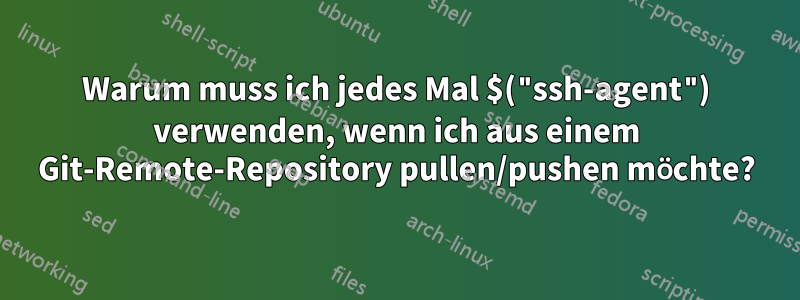 Warum muss ich jedes Mal $("ssh-agent") verwenden, wenn ich aus einem Git-Remote-Repository pullen/pushen möchte?