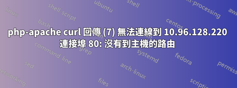 php-apache curl 回傳 (7) 無法連線到 10.96.128.220 連接埠 80: 沒有到主機的路由