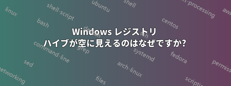 Windows レジストリ ハイブが空に見えるのはなぜですか?