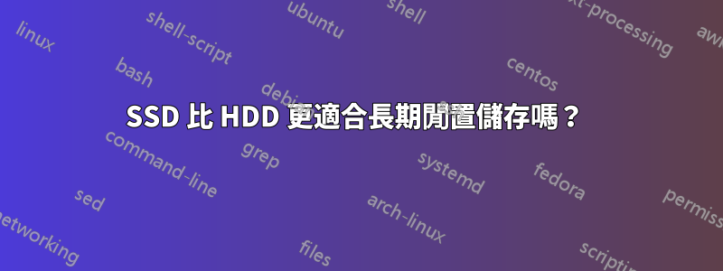 SSD 比 HDD 更適合長期閒置儲存嗎？ 