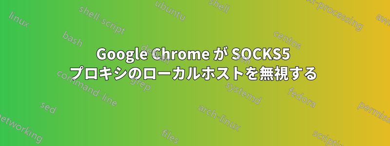 Google Chrome が SOCKS5 プロキシのローカルホストを無視する