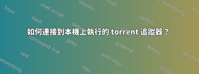 如何連接到本機上執行的 torrent 追蹤器？