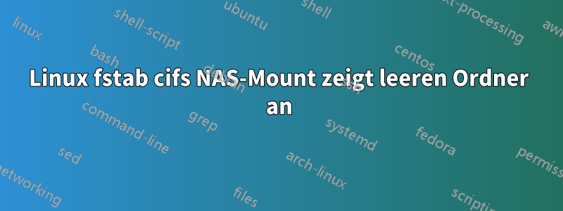 Linux fstab cifs NAS-Mount zeigt leeren Ordner an