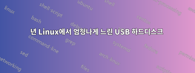 2019년 Linux에서 엄청나게 느린 USB 하드디스크