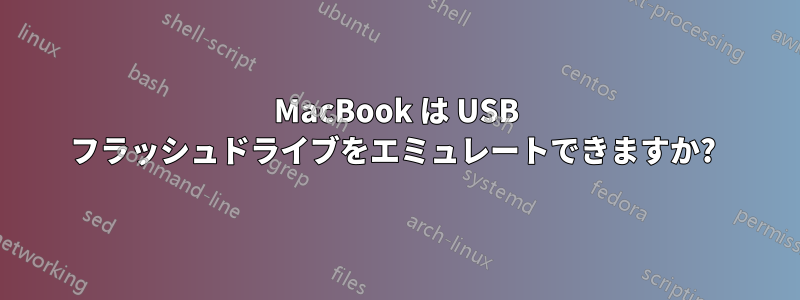 MacBook は USB フラッシュドライブをエミュレートできますか? 