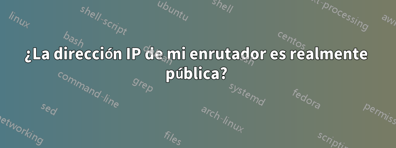 ¿La dirección IP de mi enrutador es realmente pública?