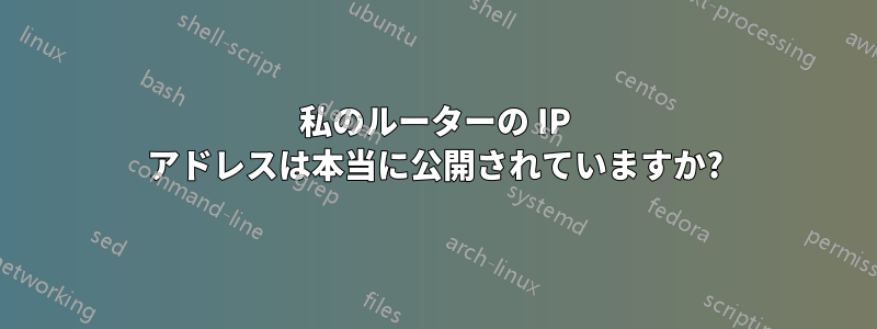 私のルーターの IP アドレスは本当に公開されていますか?