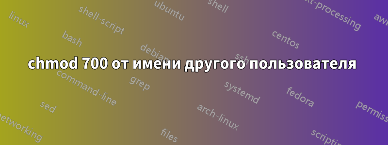 chmod 700 от имени другого пользователя