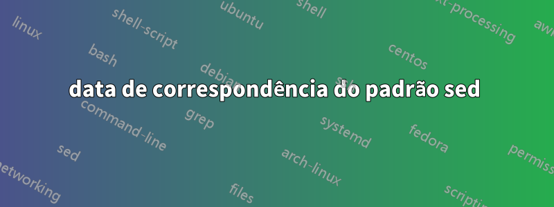 data de correspondência do padrão sed