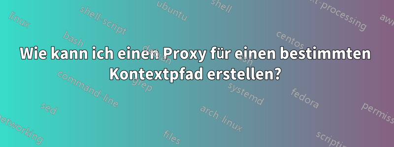 Wie kann ich einen Proxy für einen bestimmten Kontextpfad erstellen?