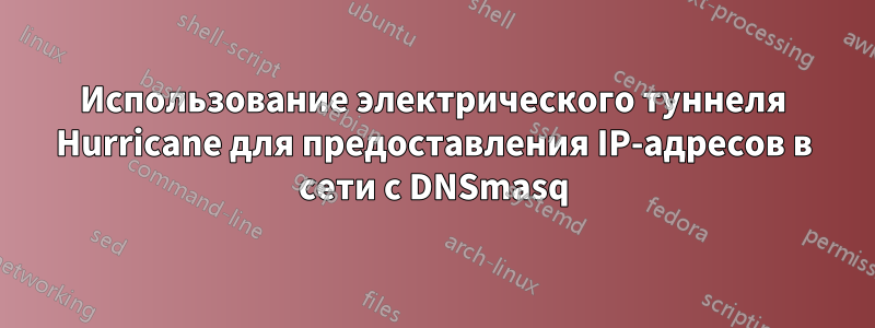 Использование электрического туннеля Hurricane для предоставления IP-адресов в сети с DNSmasq