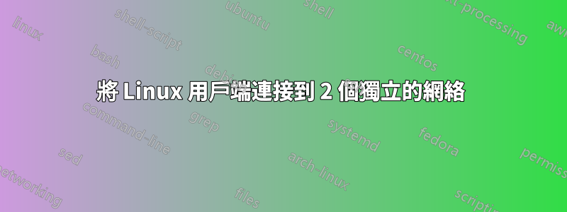 將 Linux 用戶端連接到 2 個獨立的網絡