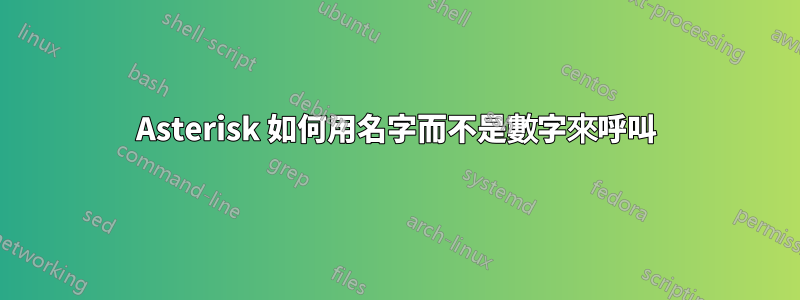 Asterisk 如何用名字而不是數字來呼叫