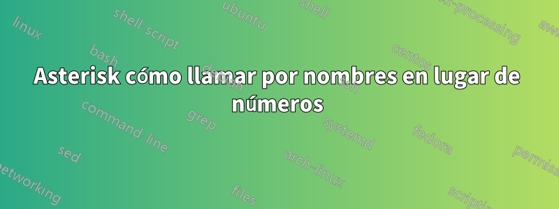 Asterisk cómo llamar por nombres en lugar de números