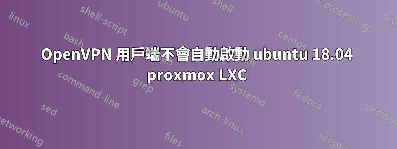 OpenVPN 用戶端不會自動啟動 ubuntu 18.04 proxmox LXC