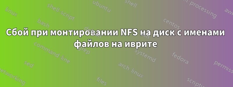 Сбой при монтировании NFS на диск с именами файлов на иврите