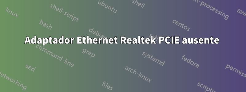 Adaptador Ethernet Realtek PCIE ausente