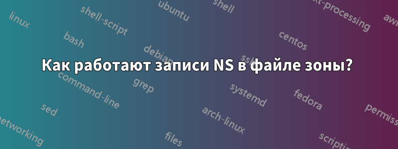 Как работают записи NS в файле зоны?