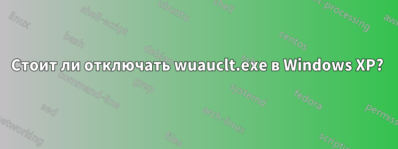 Стоит ли отключать wuauclt.exe в Windows XP?