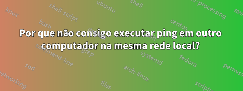 Por que não consigo executar ping em outro computador na mesma rede local?