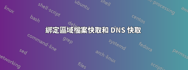 綁定區域檔案快取和 DNS 快取