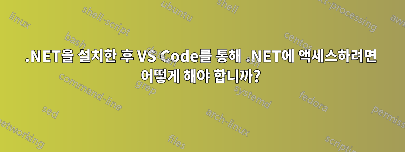 .NET을 설치한 후 VS Code를 통해 .NET에 액세스하려면 어떻게 해야 합니까?