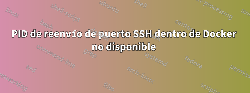 PID de reenvío de puerto SSH dentro de Docker no disponible